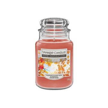 YANKEE CANDLE HI LA JAR COPPER LEAVES 538G