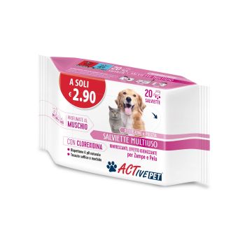 ACTive PET Salviette multiuso muschio e clorexidina