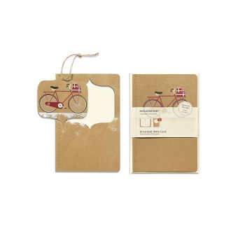 MOLESKINE ORNAMENT CARD LARGE - SNOWY BICYCLE