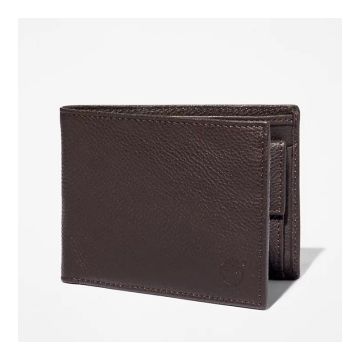 TIMBERLAND PORTAFOGLIO BIFOLD MARRONE SCURO UOMO CON PORTA MONETE TB0RS007