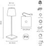 KELU CHLO? - LAMPADA DA TAVOLO IN METALLO A BATTERIA 2,2W NERA