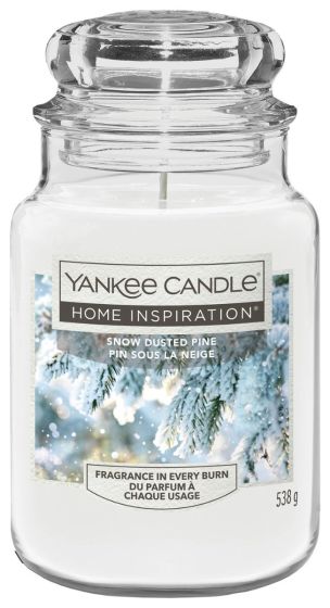 YANKEE CANDLE HI LARGE JAR SNOW DUSTED PINE 538G