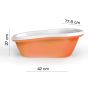 GEDY DA-DAM VASCHETTA BAGNETTO BIANCO ARANCIONE