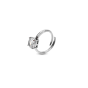 MACHI'S ANELLO SOLITARIO 6MM REGOLABILE LUCE ACCIAIO