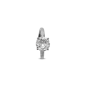 MACHI'S ANELLO SOLITARIO 6MM REGOLABILE LUCE ACCIAIO