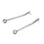 MACHI'S ORECCHINI TENNIS ZIRCONIA 2MM E SOLITARIO 5MM TENNIS ACCIAIO