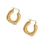 MACHI'S ORECCHINI CERCHIO OVALIZZATO TRENDY ORO