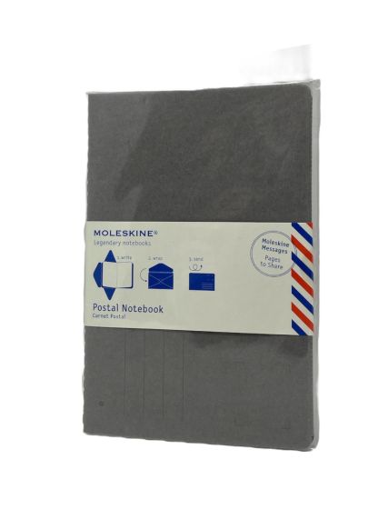 MOLESKINE POSTAL NOTEBOOK - LARGE PEBBLE GRAY