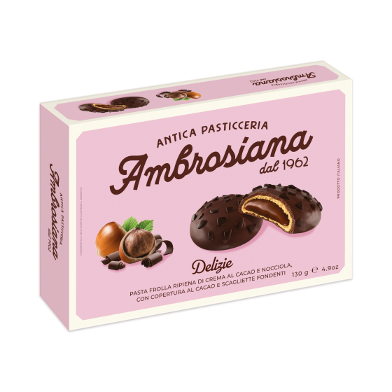 AMBROSIANA DELIZIE FONDENTE E NOCCIOLA 130G