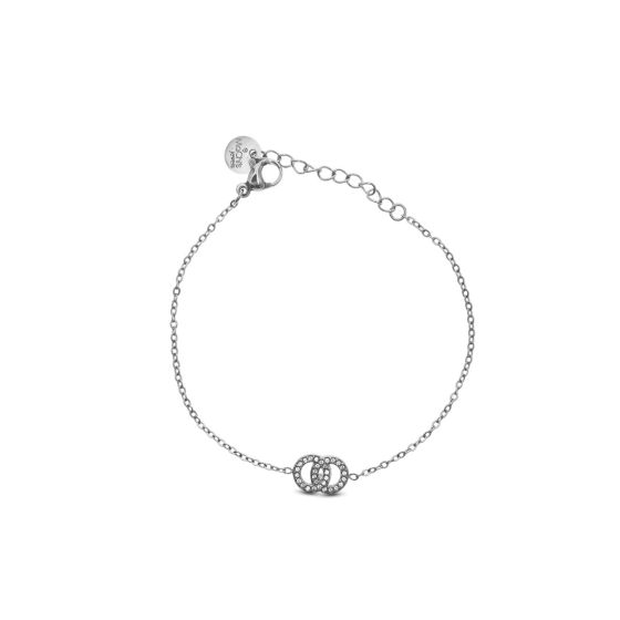 MACHI'S BRACCIALE CERCHIETTI ZIRCONI ESSENTIAL ACCIAIO