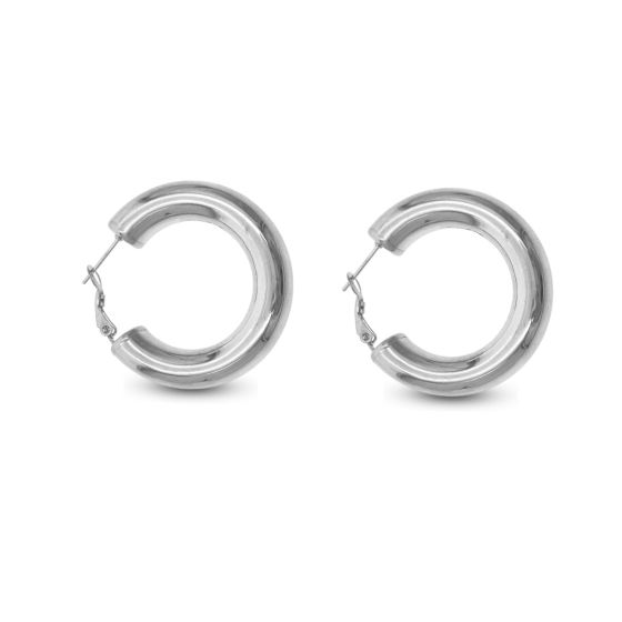 MACHI'S ORECCHINI CERCHIO 8X25MM TRENDY ACCIAIO