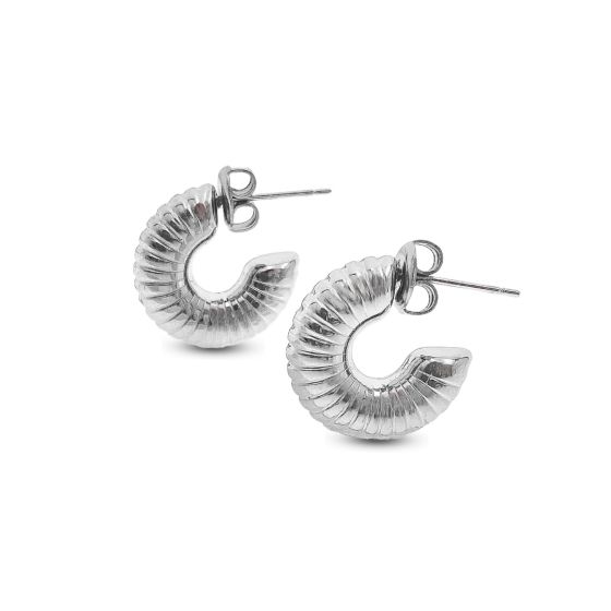 MACHI'S ORECCHINI AMMONITE TRENDY ACCIAIO