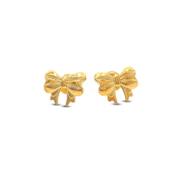 MACHI'S ORECCHINI FIOCCO AMOUR ORO