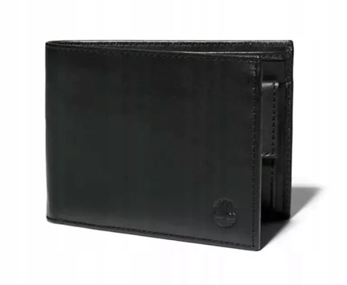 TIMBERLAND PORTAFOGLIO BIFOLD NERO UOMO CON PORTA MONETE TB0RS005